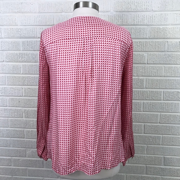 Boden 12R Silky Panel Top Blouse WA632 Geometric - Picture 3 of 8